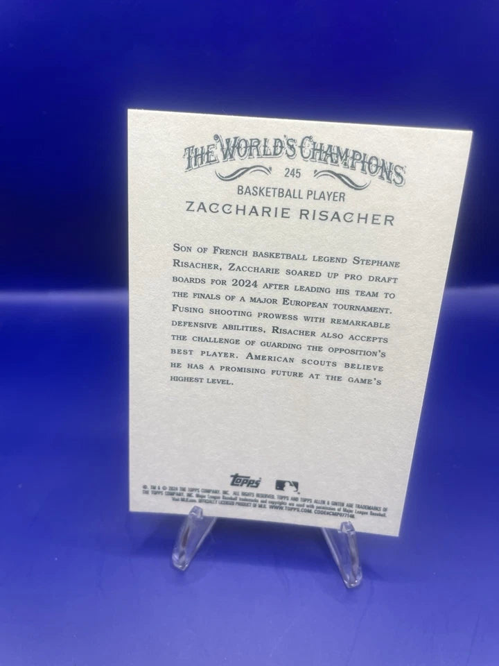 Zaccharie Risacher 2024 Topps Allen & Ginter