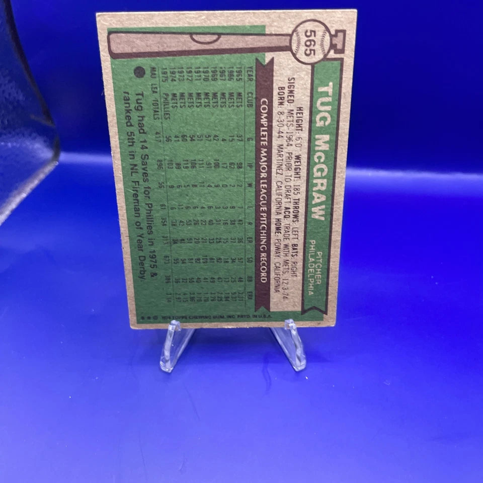 1976 Topps - Tug McGraw #565