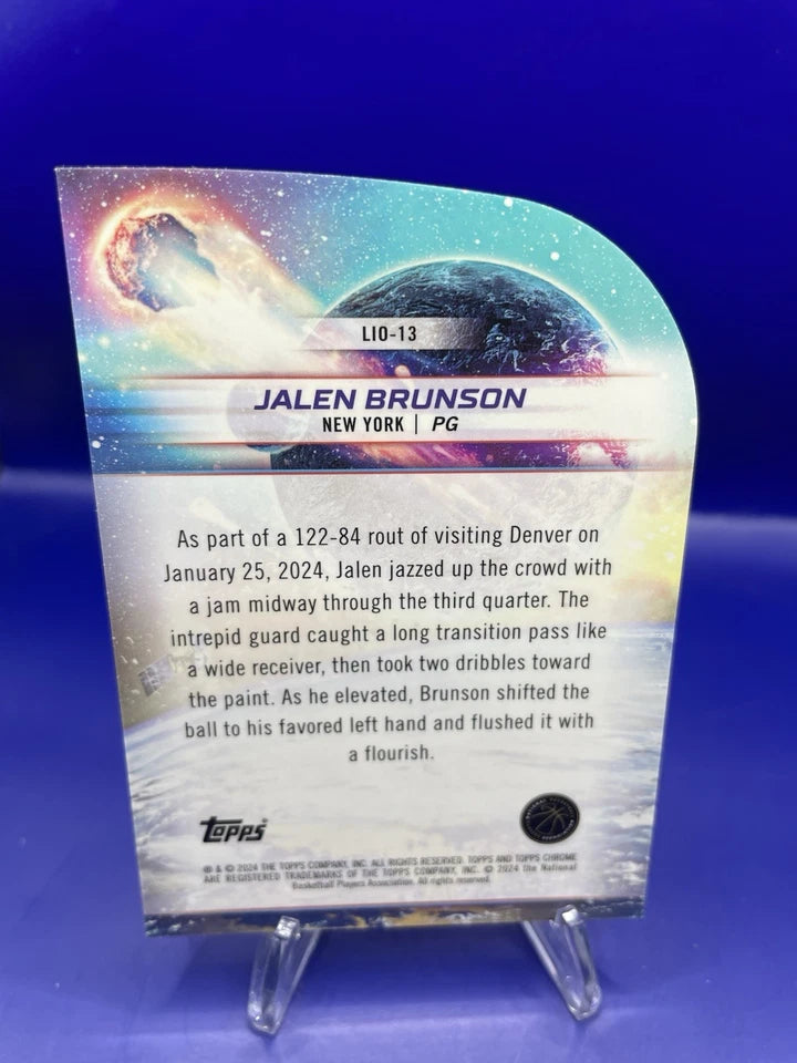 Jalen Brunson 2024 Topps Chrome Cosmic Basketball Launched Into Orbit