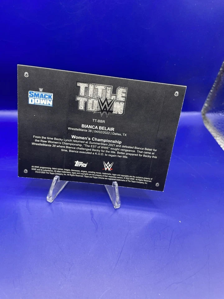 Bianca Belair 2025 Topps Chrome WWE Title Town