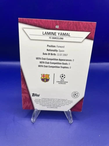 Lamine Yamal 2024 Topps Champions League FC Barcelona Rookie