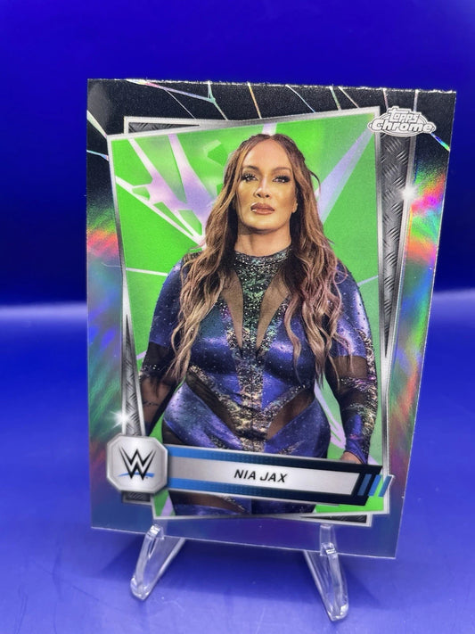Nia Jax2025 Topps Chrome WWE Green Refractor