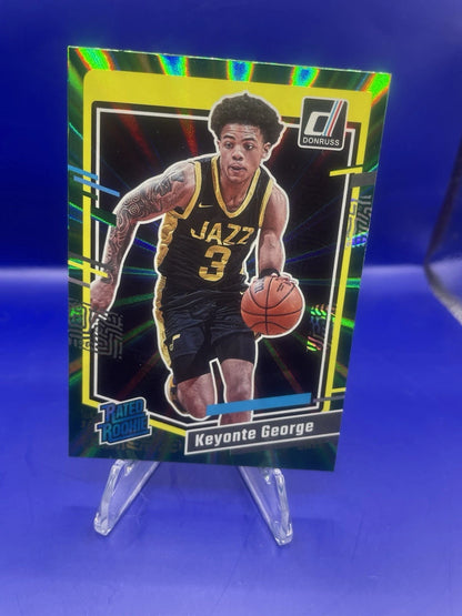 Keyonte George 2023 Donruss Baskeball Green Holo Laser Rated Rookie