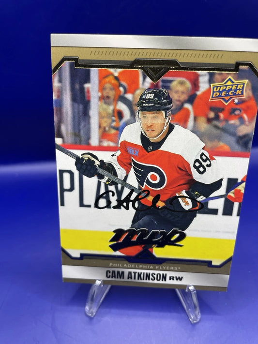 Cam Atkinson 2024 Upper Deck MVP Hockey Gold Script