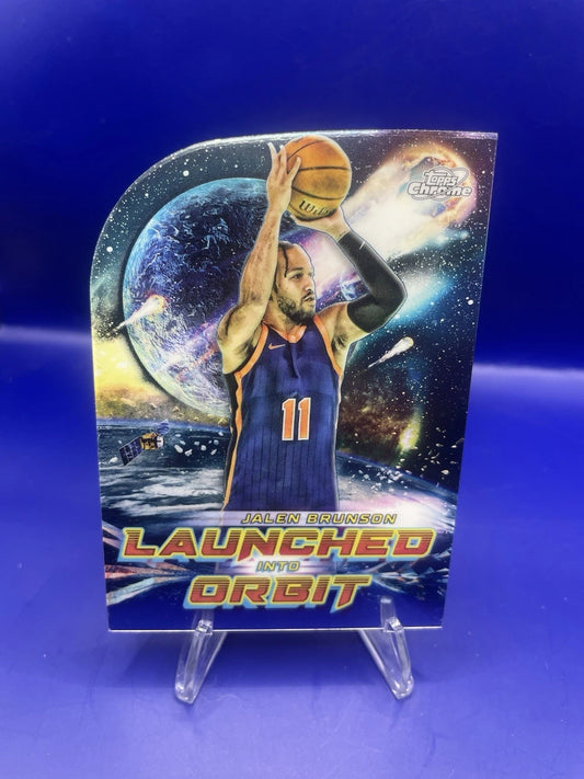 Jalen Brunson 2024 Topps Chrome Cosmic Basketball Launched Into Orbit