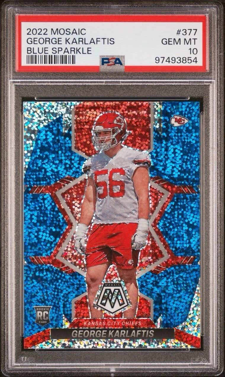 George Karlaftis RC Blue Sparkle Mosiac