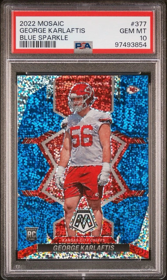 George Karlaftis RC Blue Sparkle Mosiac