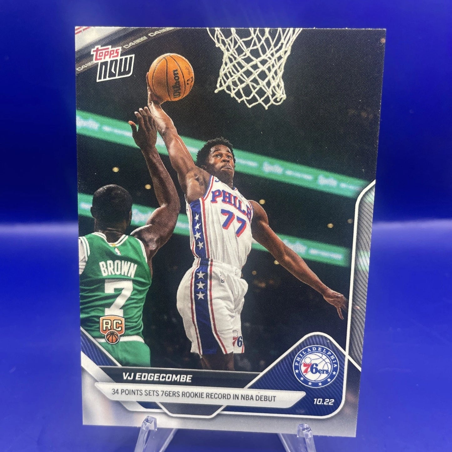 VJ Edgecombe 2025 Topps Rookie Card History Making Day🔥🔥🔥🔥