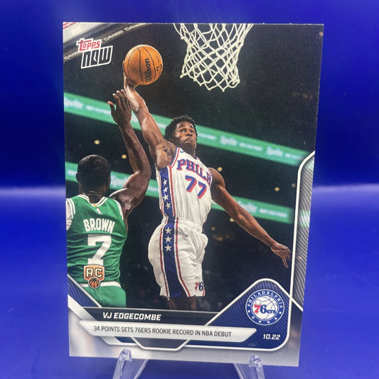VJ Edgecombe 2025 Topps Rookie Card History Making Day🔥🔥🔥🔥