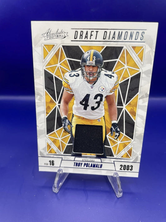 2024 Panini Absolute - Draft Diamonds Jersey Troy Polamalu #DDJ-TPU (MEM)