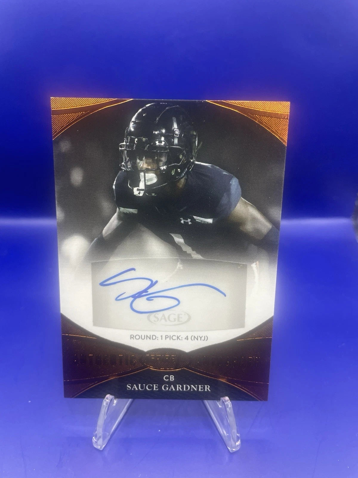 Sauce Gardner 2022 Sage Authentic Autograph Rookie Card Auto