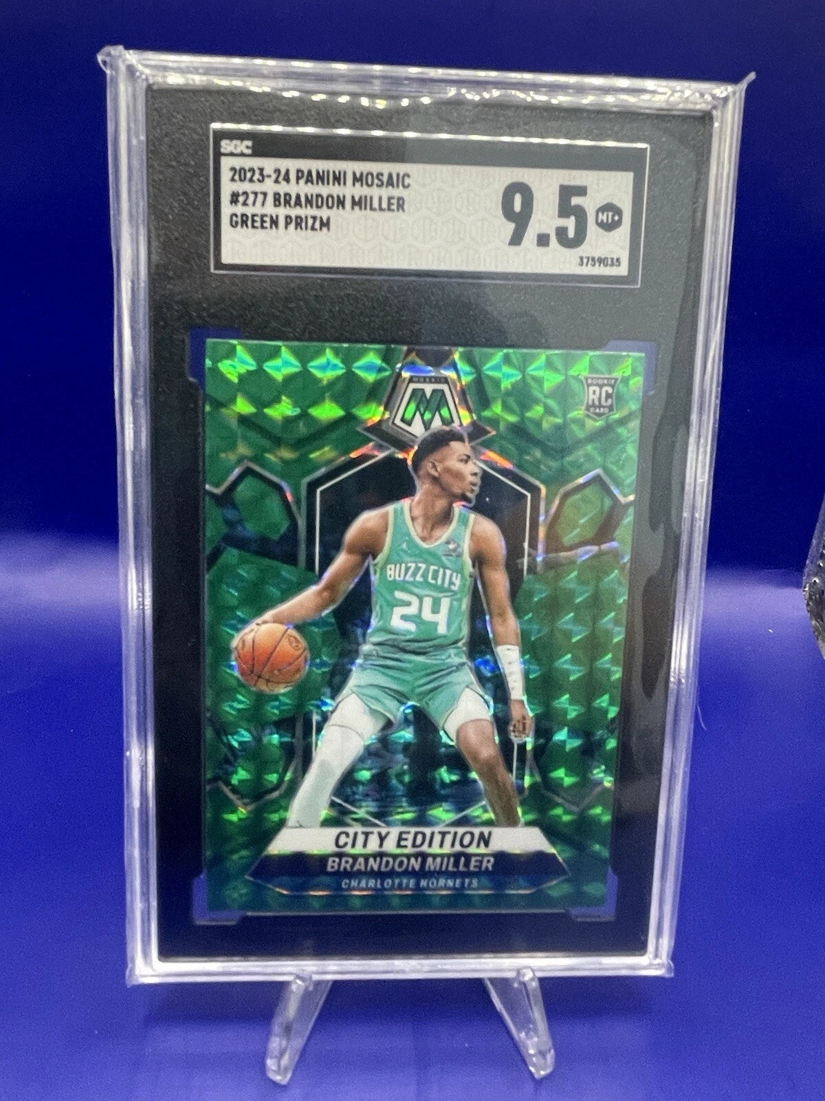 Brandon Miller 2023-2024 RC Green Mosaic City Edition #277