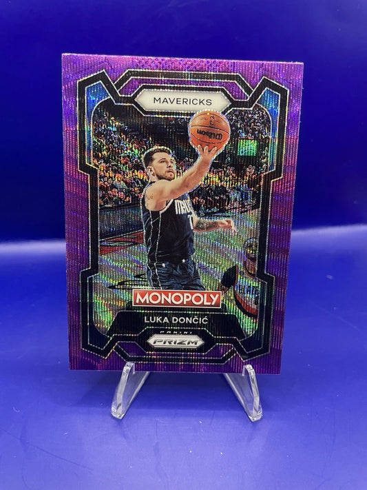 Luka Doncic 2023 Panini Prizm Purple Shimmer Monopoly #22