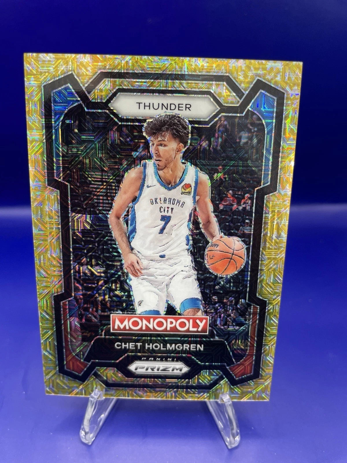 2023-24 Panini Prizm Monopoly - Chet Holmgren #62 Millionaire Gold Prizm /500