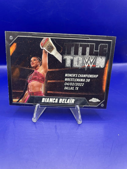 Bianca Belair 2025 Topps Chrome WWE Title Town