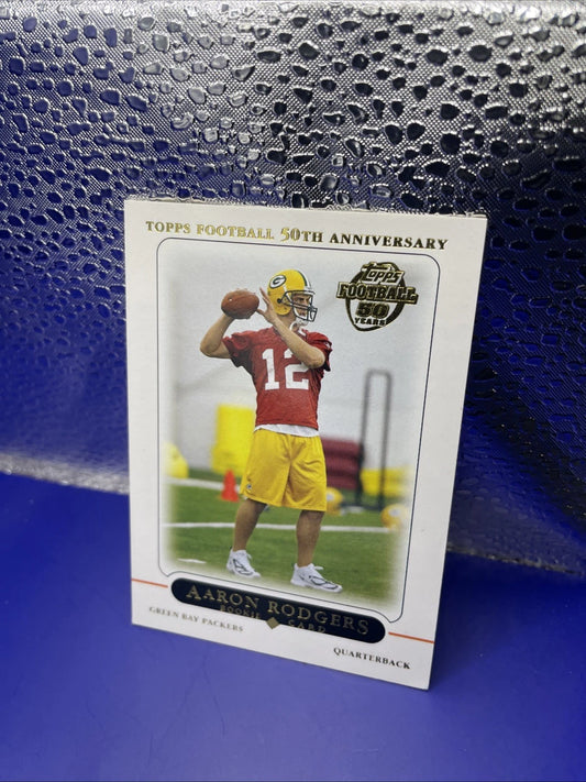 Aaron Rodgers Topps 50th Anniversary. Rookie Card