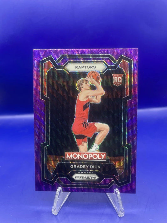 Gradey Dick 2023 Panini Purple Wave Monopoly Prizm Rookie Card