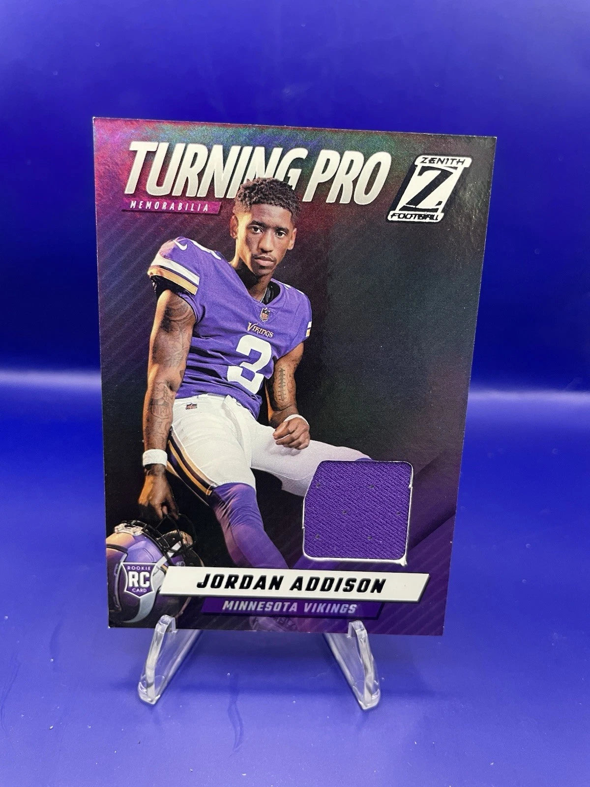 2023 Panini Zenith - Turning Pro Memorabilia Jordan Addison #TPM-JAN (MEM, RC)