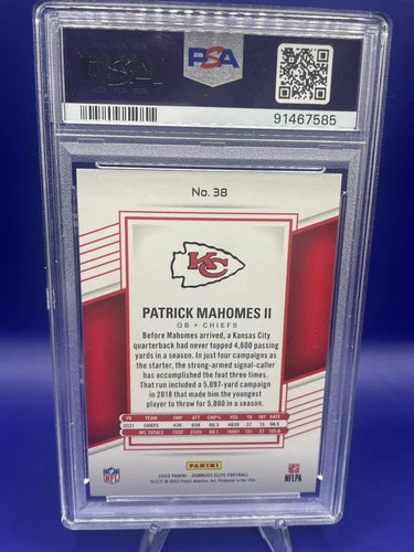 Patrick Mahomes II 2022 Donruss Elite Aspirations Stars /275 Red on Red