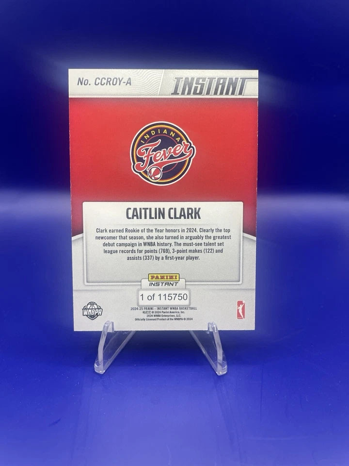 Caitlin Clark Rookie Of Year Card Panini instant CCROY-A🔥🔥🔥🔥🔥🔥🔥🔥🔥🔥🔥
