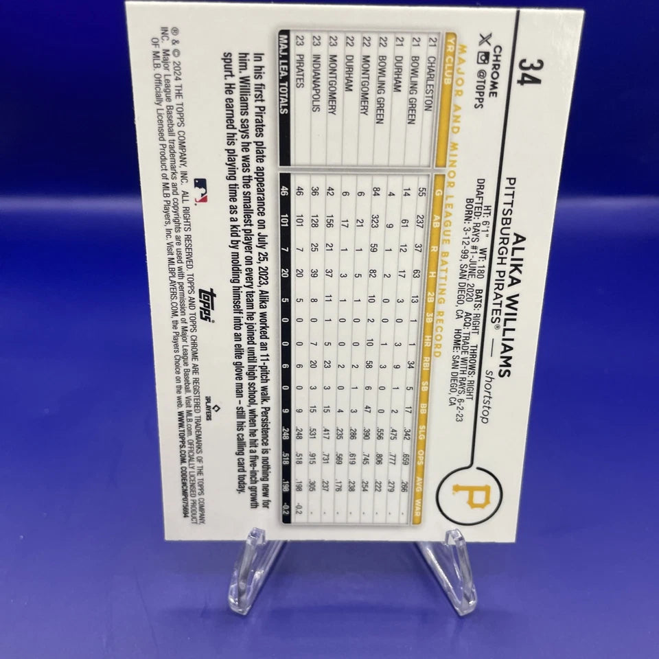 2024 Topps Chrome - Alika Williams #34 Pink Refractor (RC)