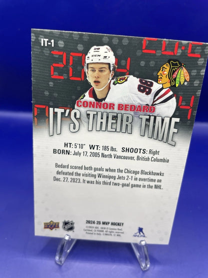 Connar Bedard 2024 Upper Deck MVP Hockey It’s Their Time