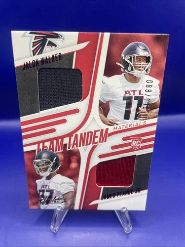 Jalen Walker And James Pearce Jr. 2025 Panini Absolute Team Tandem Patch. /115