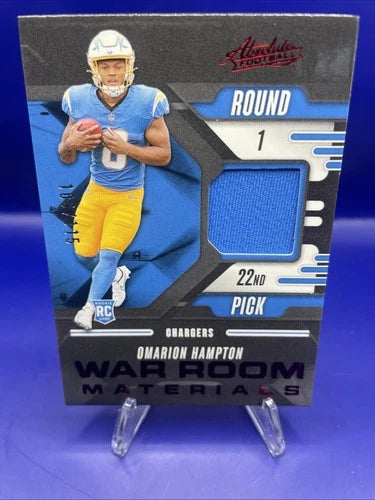 Omarion Hampton Panini Absolute Rookie Patch. /115