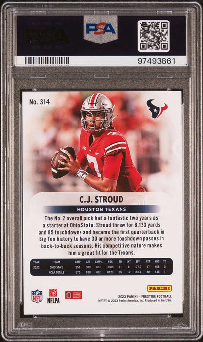 CJ Stroud RC Panini Prestige Sunburst Xtra Points Rookie Card