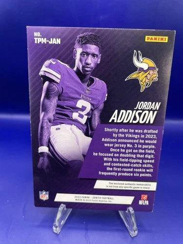2023 Panini Zenith - Turning Pro Memorabilia Jordan Addison #TPM-JAN (MEM, RC)