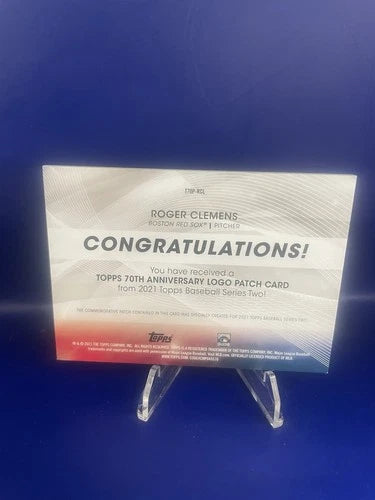 Roger Clemens Topps Commemorative Anniversary Patch T70P-RCL