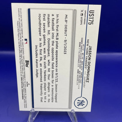 2024 Topps Update Series - Rookie Debut Jasson Dominguez #US175 (RC)