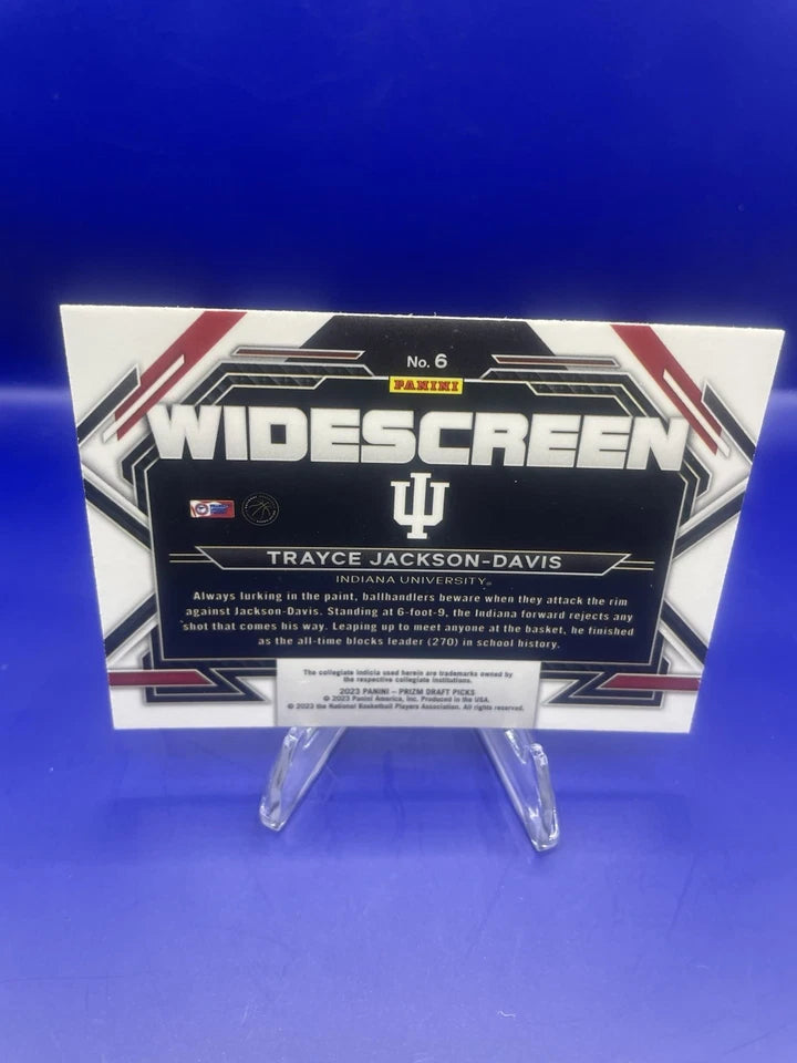 Trayce Jackson-Davis 2023 Panini Draft picks Widescreen Rookie Card