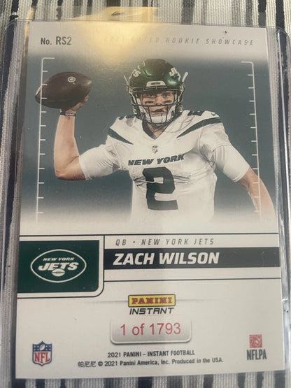 zack wilson rookie card Panini Instant