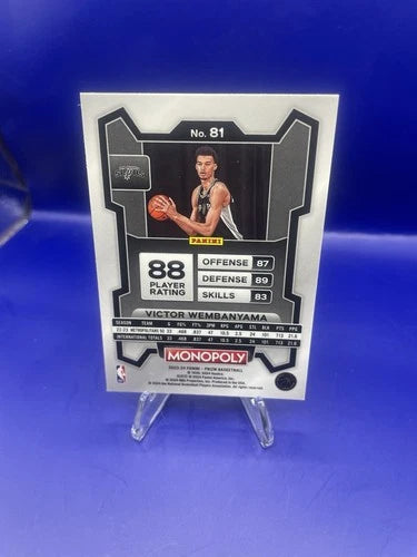 Victor Wembanyama 2023 Panini Prizm Rookie Monopoly