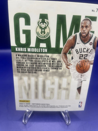 Khris Middleton 2020 Panini Contenders Game Night