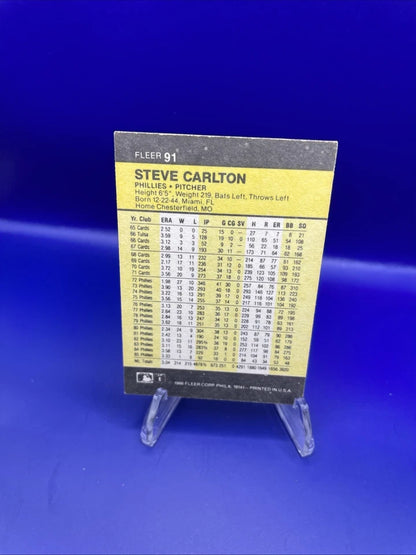 1986 Fleer Classic Miniatures - Steve Carlton #91