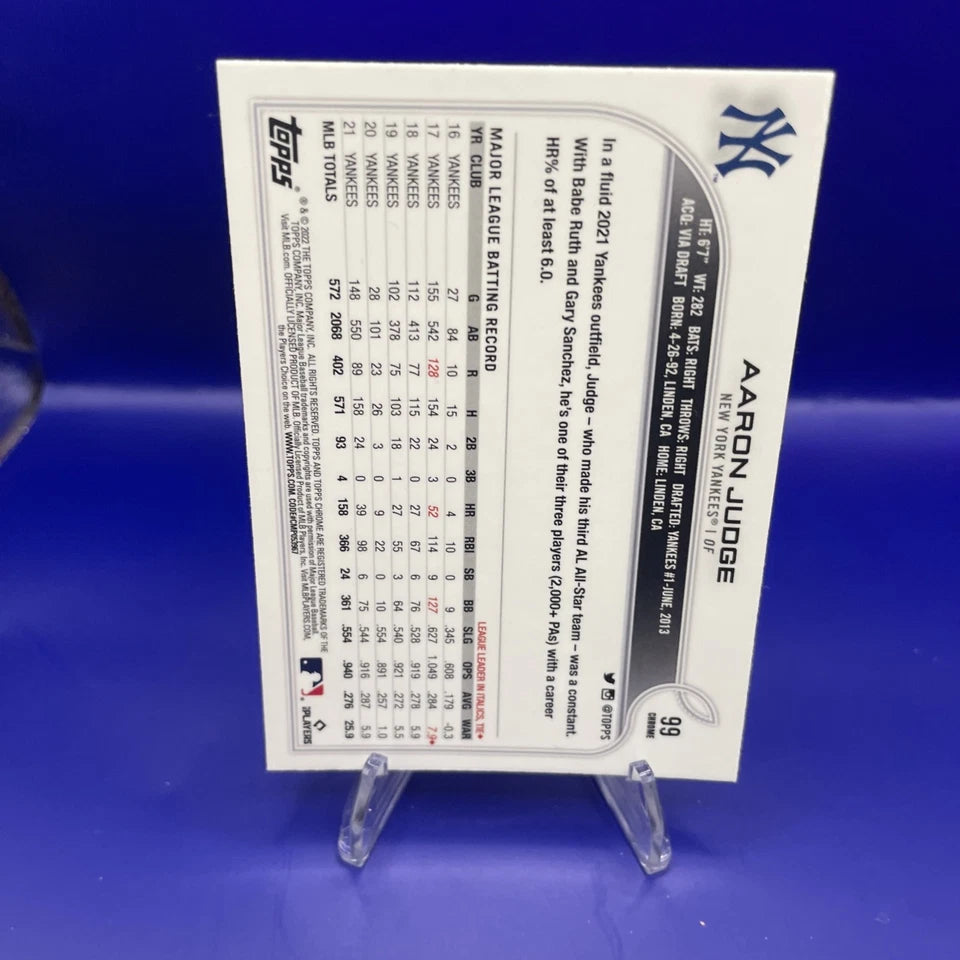 Aaron Judge 2022 Topps Chrome - #99