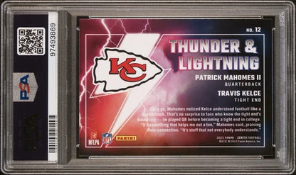 Patrick Mahomes ll / Kelce #12 Thunder And Lighting RED 2023 Panini Zenith