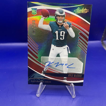 Kyle McCord 2025 Panini Absolute. Rookie Auto /100