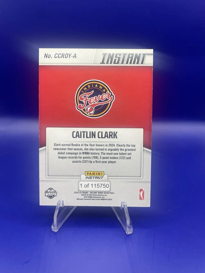 Caitlin Clark Rookie Of Year Card Panini instant CCROY-A🔥🔥🔥🔥🔥🔥🔥🔥🔥🔥🔥