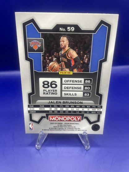 Jalen Brunson 2023 Panini Prizm Monopoly