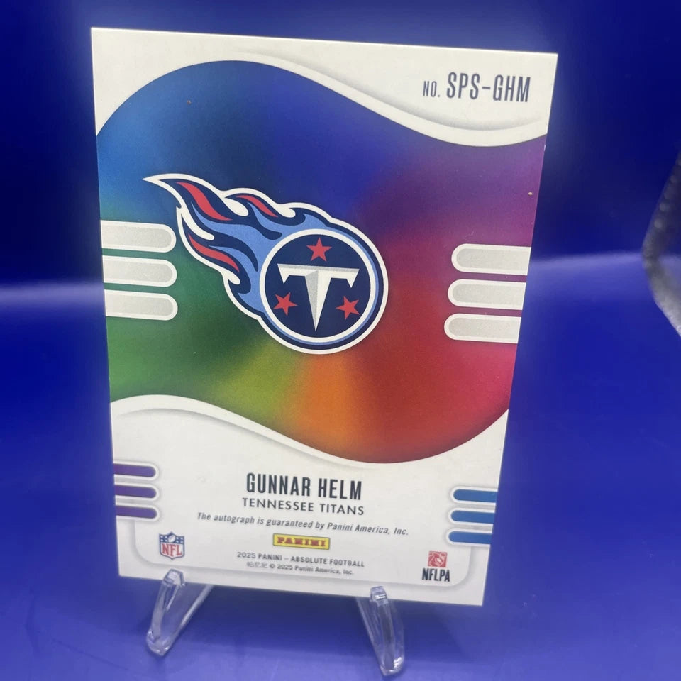 Gunnar Helm 2025 Panini Absolute Spectrum Signatures Auto /199