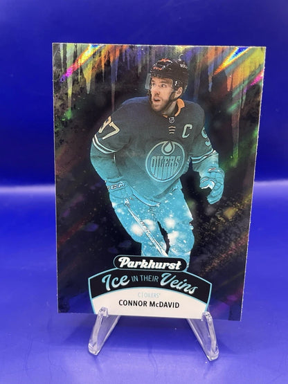 Connor McDavid 2021 Upper Deck Parkhurst Hockey Ice In The Veins