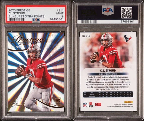 CJ Stroud RC Panini Prestige Sunburst Xtra Points Rookie Card