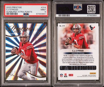 CJ Stroud RC Panini Prestige Sunburst Xtra Points Rookie Card