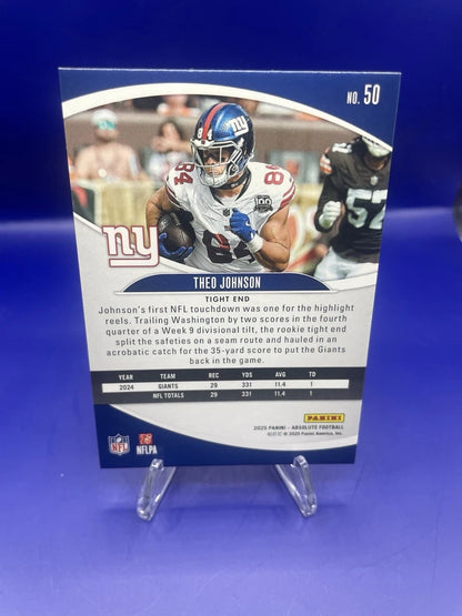 Theo Johnson 2025 Panini Absolute Football RC /199