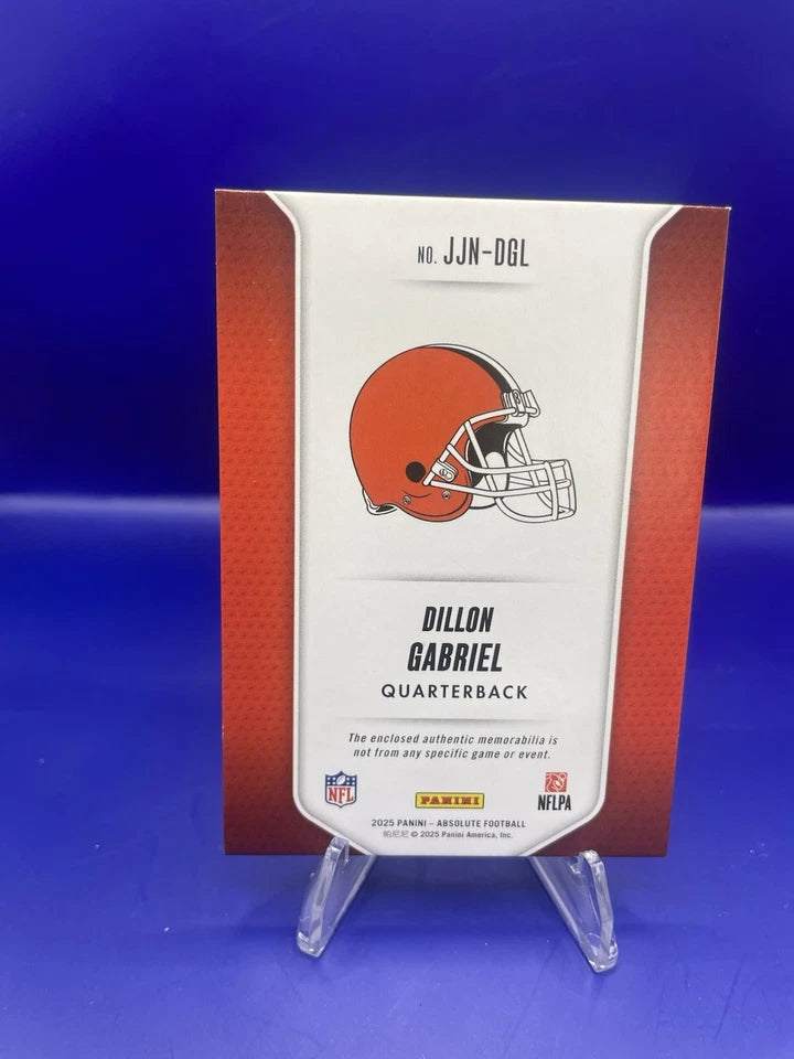 Dillon Gabriel 2025 Panini Absolute Rookie Jumbo Patch. /49