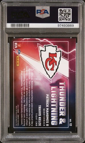 Patrick Mahomes ll / Kelce #12 Thunder And Lighting RED 2023 Panini Zenith
