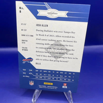Josh Allen 2023 Panini Limited Football Black